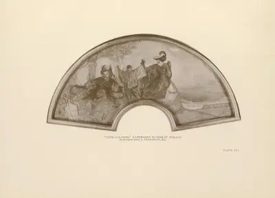 Fêtes Galantes, Illustration zu einem Gedicht von Verlaine von Charles Conder