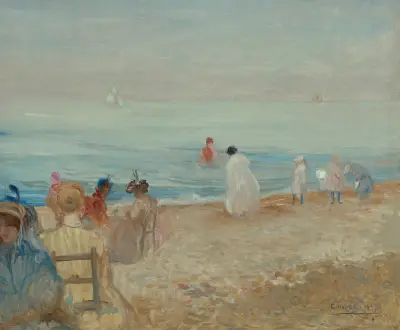 Stranden vid Pourville av Charles Conder