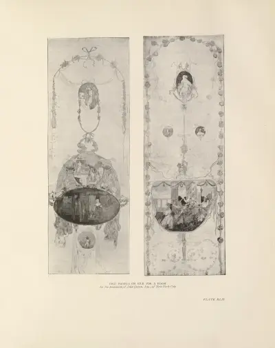 Two Panels on Silk for a Room – nr 1 av Charles Conder