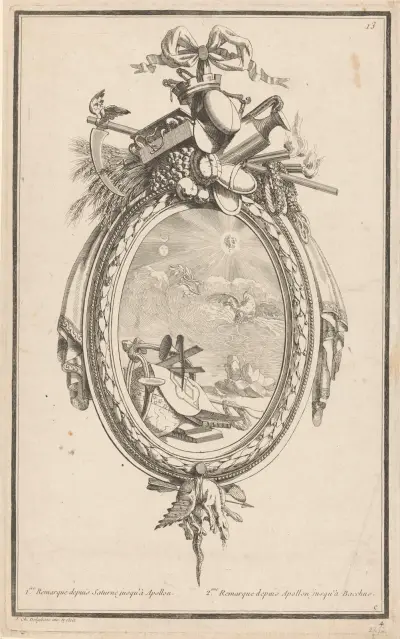 1ere Remarque depuis Saturne jusqu’à Apollon, 2eme Remarque depuis Apollon jusqu’à Bacchus av Jean-Charles Delafosse