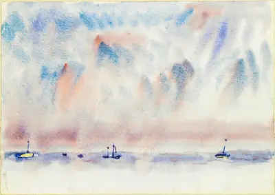 Bermuda himmel och hav med båtar av Charles Demuth
