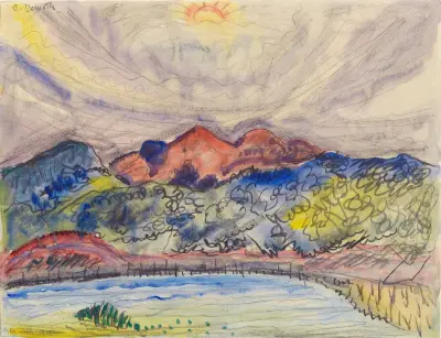 Tidigt landskap av Charles Demuth