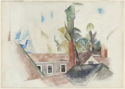 Rooftops and Trees av Charles Demuth