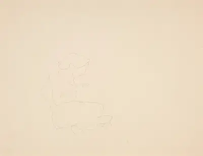 Sittande kvinna som ser ned av Charles Demuth