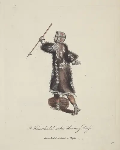 Ein Kamtschadale in Jagdkleidung von Charles Grignion