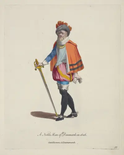 Ein Adliger aus Dänemark 1626 von Charles Grignion
