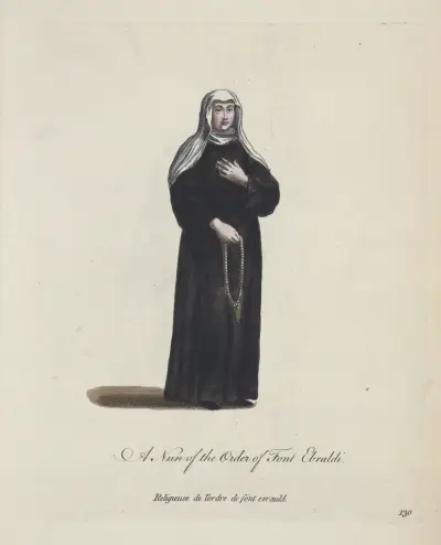 Nonne des Ordens von Font Ebraldi von Charles Grignion