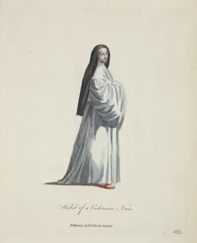 Cisterciácká jeptiška. Religieuse de l'Ordre de Citeaux., Charles Grignion