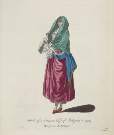 Boloňská měšťanka 1768, Charles Grignion