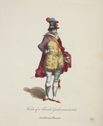 Tracht eines französischen Gentlemans im Jahr 1626 von Charles Grignion