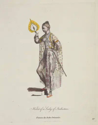 Habit of a lady of Indostan. Femme des Indes Orientales 3, Charles Grignion