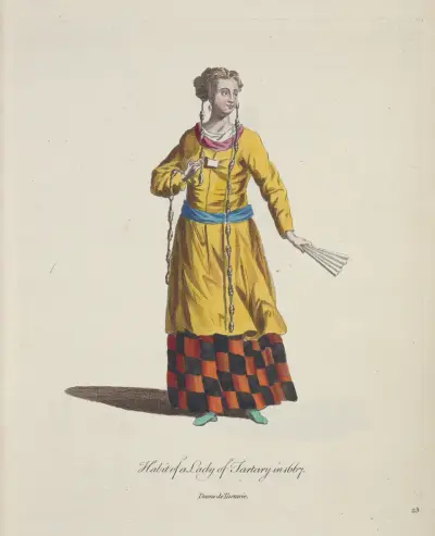 Dräkt för en dam från Tartarien 1667 av Charles Grignion