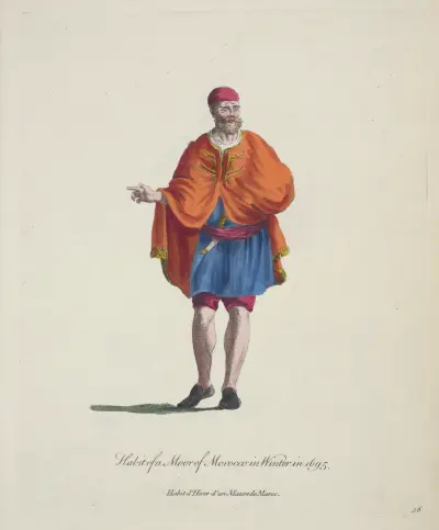 Morisk vinterdräkt från Marocko 1695 av Charles Grignion