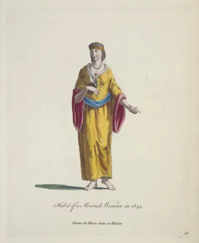 Tracht einer maurischen Frau im Jahr 1695 von Charles Grignion