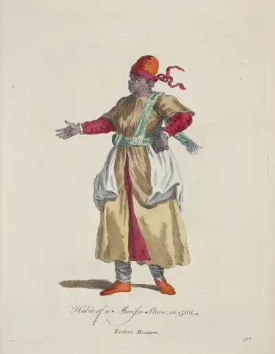 Tracht eines morischen Sklaven im Jahr 1568 von Charles Grignion