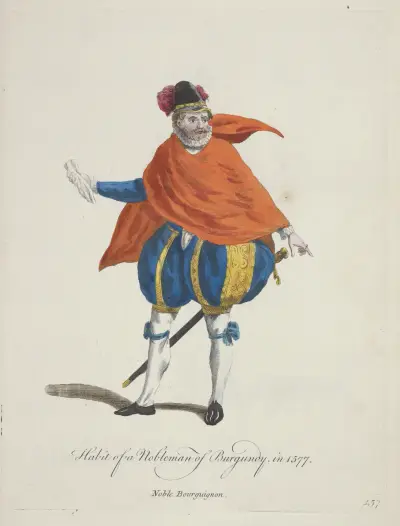 Burgundisk adelsmans dräkt 1577 av Charles Grignion