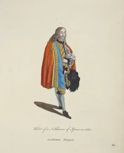 Dräkt för en spansk adelsman 1660 av Charles Grignion