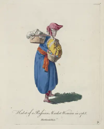 Ruská trhovkyně 1768, Charles Grignion