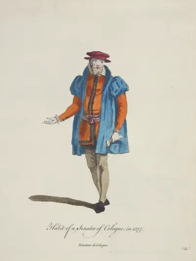Dräkt för en senator från Köln 1577 av Charles Grignion