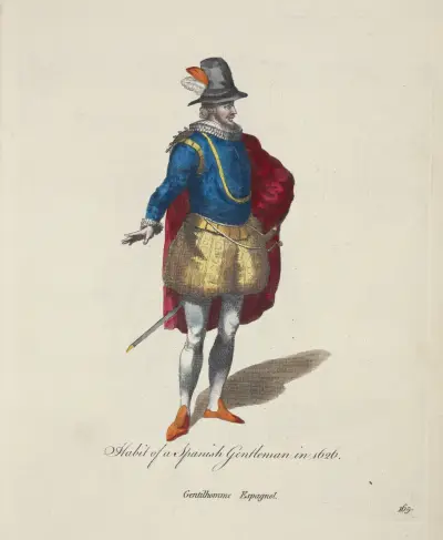 Spansk gentlemans dräkt 1626 av Charles Grignion