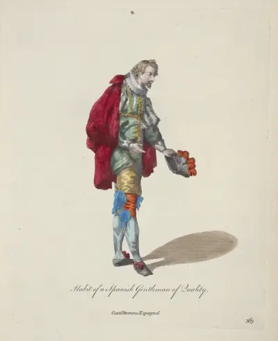 Tracht eines spanischen Edelmanns von Stand. Gentilhomme Espagnol. von Charles Grignion
