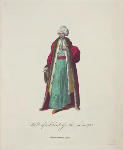 Tracht eines türkischen Gentlemans im Jahr 1700. Gentillhomme Turc von Charles Grignion