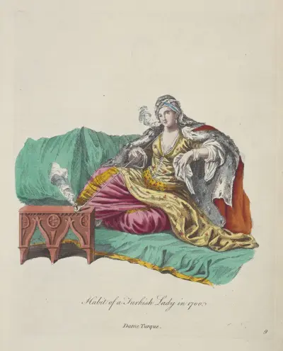 Turecký dámský oděv 1700, Charles Grignion