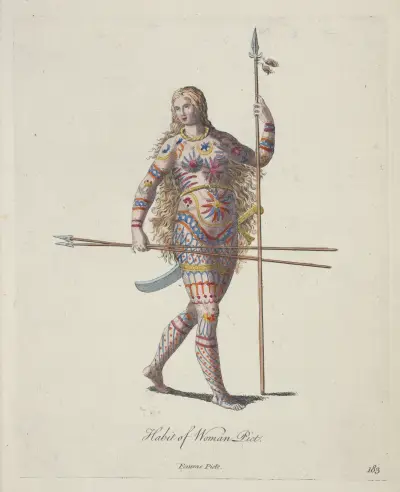 Tracht einer pikten Frau von Charles Grignion