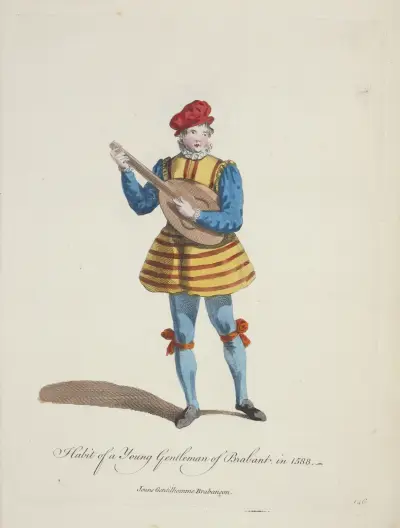 Ung adelsmans dräkt i Brabant 1588 av Charles Grignion
