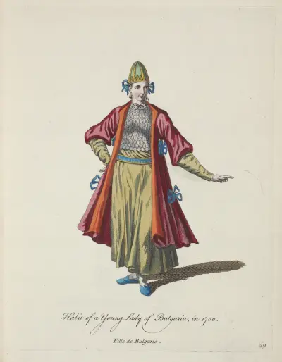 Tracht einer jungen Bulgarin aus dem Jahr 1700 von Charles Grignion