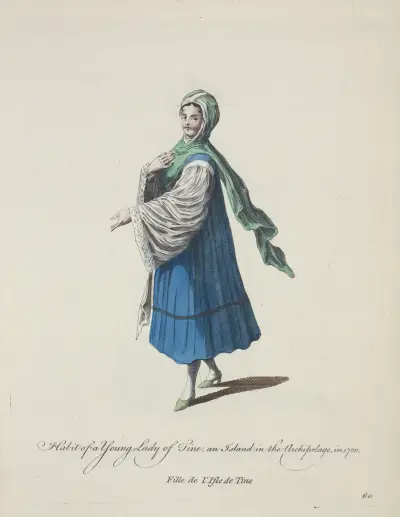 Mladá dáma z ostrova Tine v souostroví, 1700, Charles Grignion