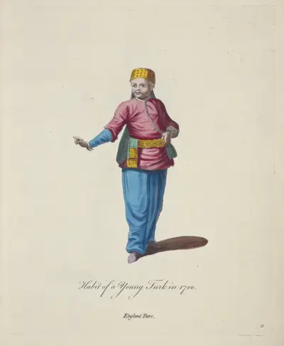 Kroj mladého Turka roku 1700. Enfant Turc., Charles Grignion