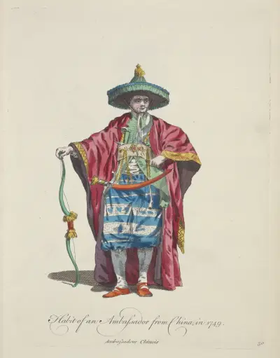 Kinesisk ambassadörsdräkt, 1749 av Charles Grignion