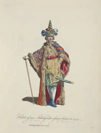 Tracht eines siamesischen Botschafters 1749 von Charles Grignion