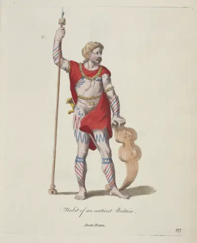 Oděv starověkého Brita. Ancien Breton., Charles Grignion