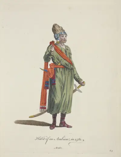 Dräkt från Arabien 1581. Arab av Charles Grignion