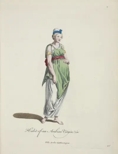 Kroj arabské panny. Fille Arabe des montagnes., Charles Grignion