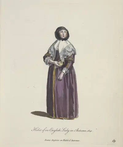 Engelsk damdräkt hösten 1641 av Charles Grignion