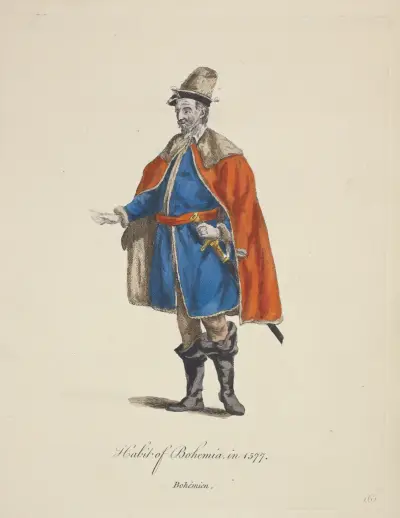 Tracht Böhmens im Jahr 1577. Böhme. von Charles Grignion
