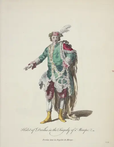Kostüm des Dorilas in der Tragödie Merope von Charles Grignion