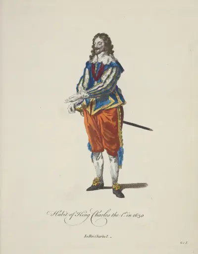 Kung Karl I:s dräkt 1630 av Charles Grignion