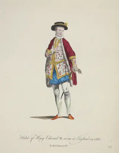 König Eduard VI. von England im Jahr 1550 getragenes Gewand von Charles Grignion