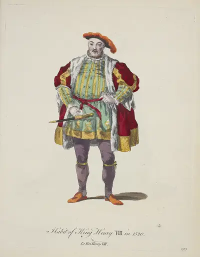Kung Henrik VIII:s dräkt 1520. Kung Henrik VII. av Charles Grignion