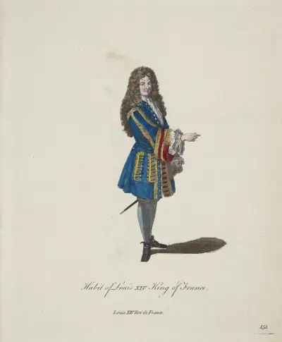 Oblek Ludvíka XIV., krále francouzského. Louis XIV Roi de France., Charles Grignion