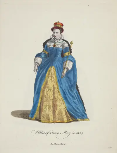 Die Garderobe von Königin Maria im Jahr 1554 von Charles Grignion