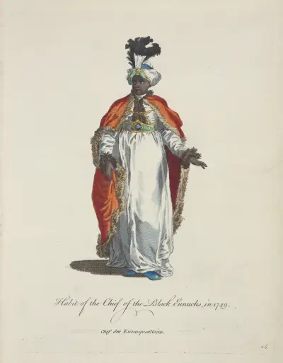 Oděv náčelníka černých eunuchů v roce 1749, Charles Grignion