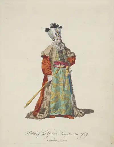 Oblek stora seigniora 1749. Le grand seignior, Charles Grignion