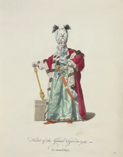 Tracht des Großwesirs im Jahr 1749 von Charles Grignion