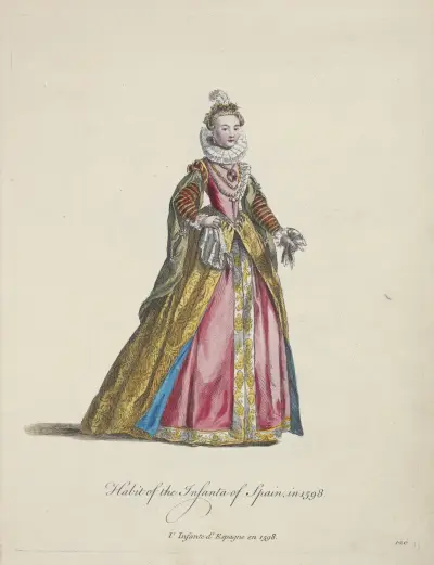 Spansk infantinnas dräkt 1568 av Charles Grignion