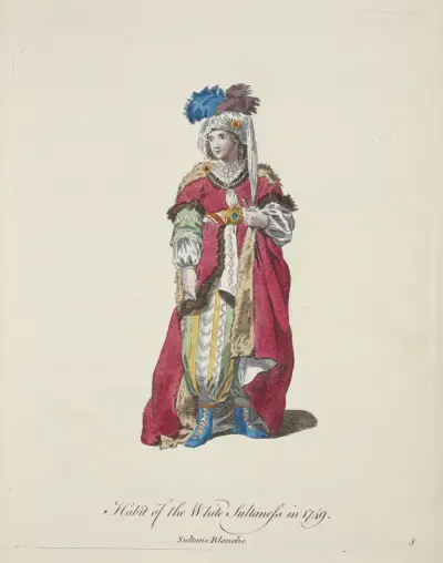Den vita sultaninnans dräkt 1749 av Charles Grignion